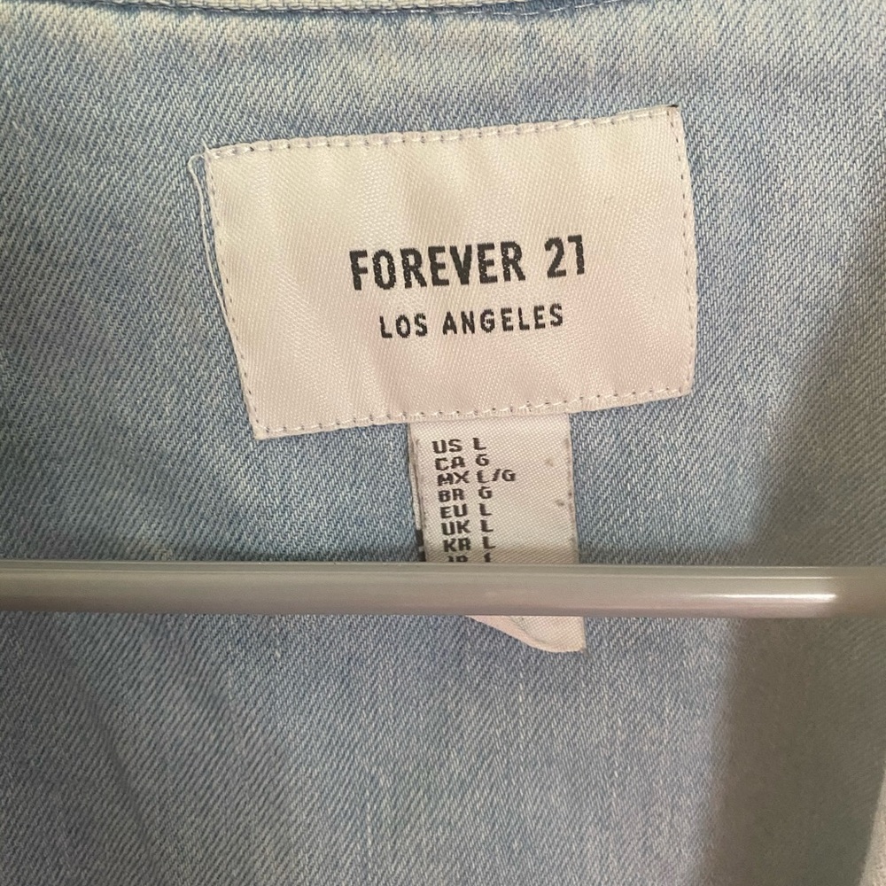 FOREVER21 Denim Shirt large
